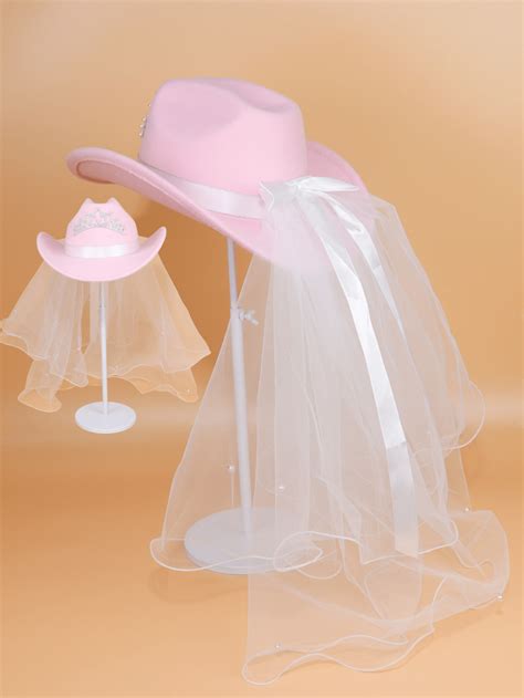 1pc White Bridal Wedding Party Veil Crown Pearl Headband Veil Hat