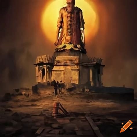 image  ashoka  great standing   battlefield  craiyon