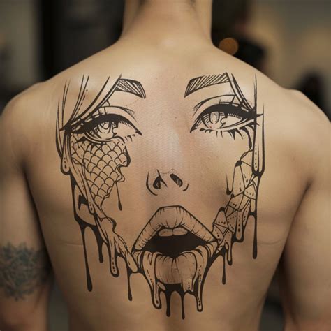 Siren Face Tattoo Design Transparent Background Download Detailed High Resolution Image PNG File ...