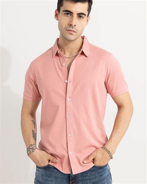 Buy Men's Pink Slim Fit Shirt Online at Bewakoof