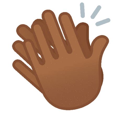 👏🏾 Clapping Hands: Medium-Dark Skin Tone on Noto Color Emoji, Animated 14.0