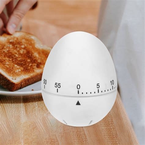 egg shaped kitchen timer white timers cooking simple windup cute ebay uk