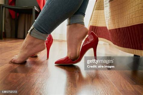 woman wearing stilettos stock  high res pictures