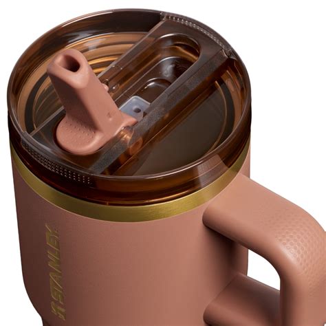 stanley  quencher protour flip straw tumbler  oz brown stanley