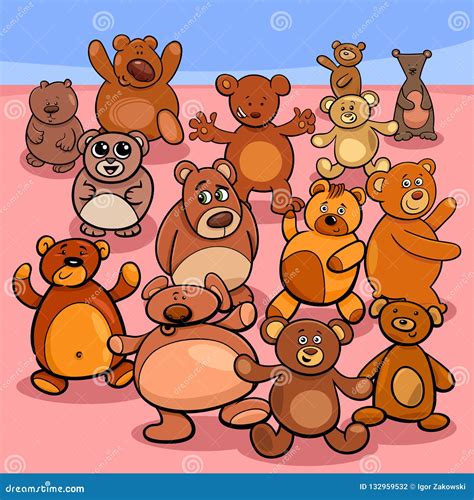 Ursos De Desenhos Animados - Ilustração Dos Desenhos Animados Do Grupo Dos Ursos De Peluche ...