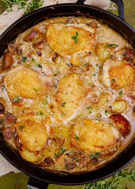 Chicken Thighs Mushroom and Potato Casserole - Casserole Recipes