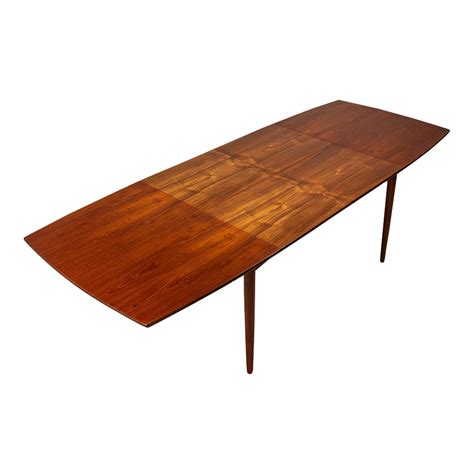 Danish Mid-Century Modern Expansion Dining Table in Teak W/ Stow in