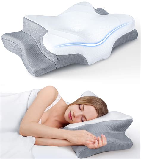 ultra pain relief cooling pillow  neck support adjustable cervical