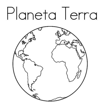 Planeta Terra Para Imprimir - Blog de Geografia: Planeta Terra - Desenho para Imprimir e Colorir