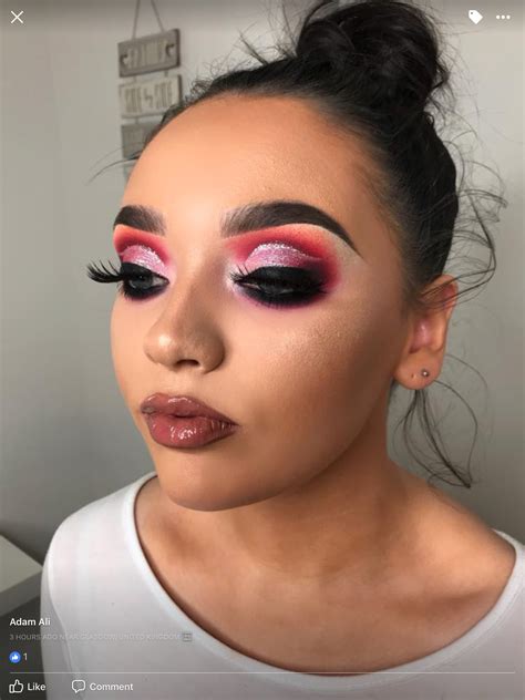 Heavy Eye Makeup Pink Orange Sliver Black Eyeshadow Heavy Glam ...