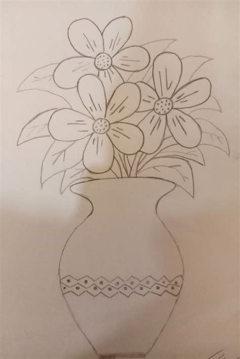 drawing on flower pot 2