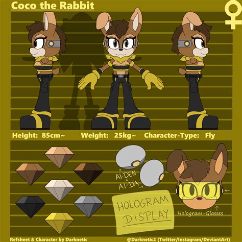 Coco the Rabbit - Refsheet by Darknetic