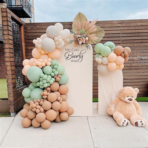baby  bloom balloon arch kit baby shower backdrop ideas boydoll