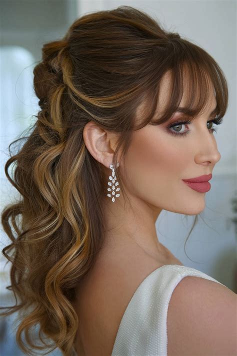 Hair half updos for weddings 60 photos - Vianawedding.com