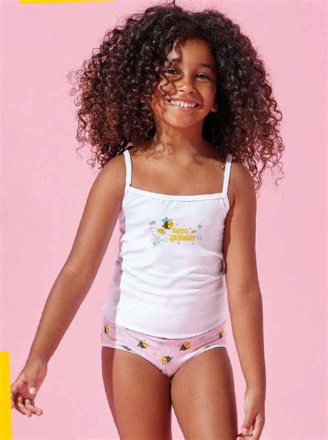 Completo da bambina con canottiera e slip in cotone elasticizzato jadea