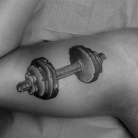 Tatuagem De Peso De Academia - 34 tatuagens de pesos e halteres para você se inspirar