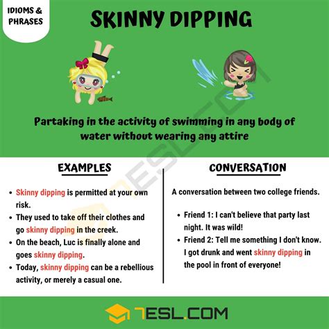 "Skinny Dipping" Meaning, Origin and Examples • 7ESL
