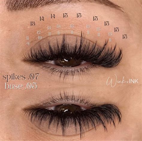 lash map  wispy strip lash style extensions perfect eyelashes