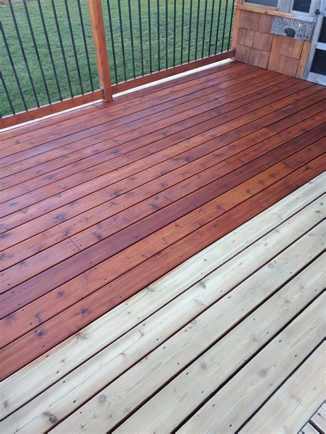 stain  cedar deck sand stain