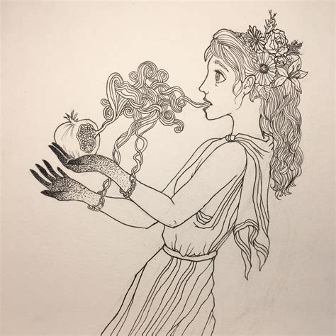 drawing of persephone 4