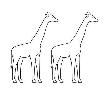Giraffe Drawing Outline at PaintingValley.com | Explore collection of ...