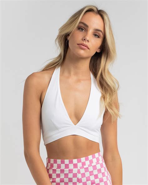 Shop Ava And Ever Marina Halter Top In White - Fast Shipping & Easy