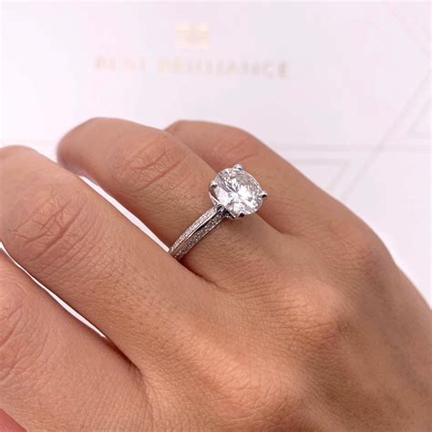 Ariana Diamond Engagement Ring, Pave, 4.5 Carat, 14K White Gold – Best