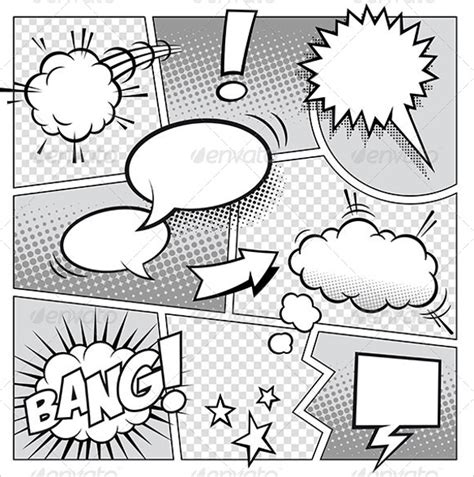 comic book templates psd vector eps