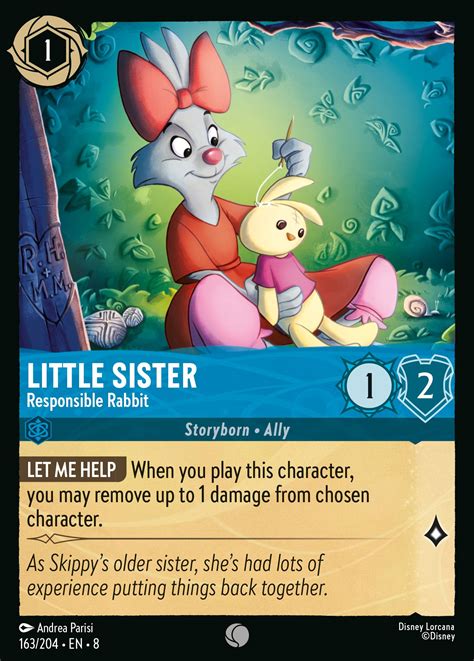 Little Sister - Responsible Rabbit Lorcana Card | inkDecks.com