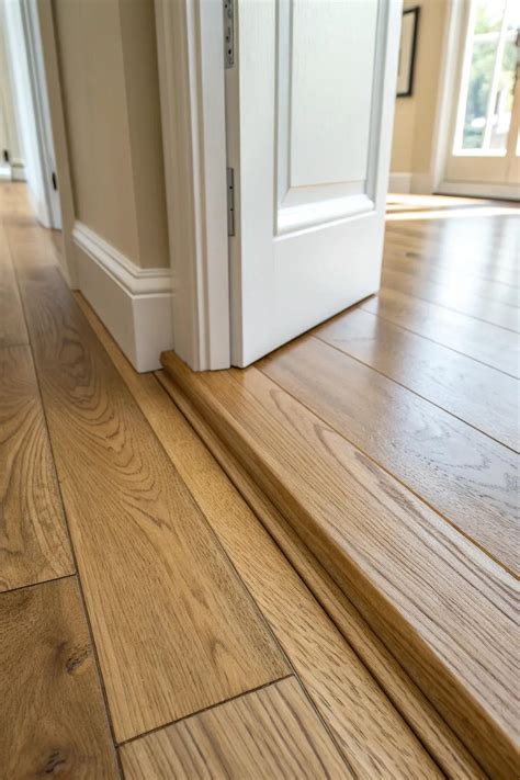 stylish floor threshold ideas   seamless wood transition