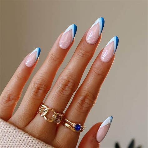 Light Blue Almond Nails