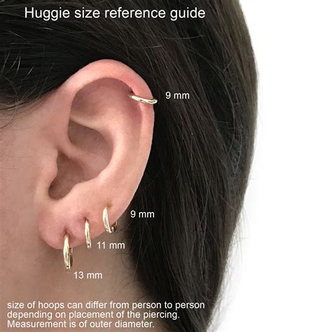 Mens Hoop Earrings Size Chart