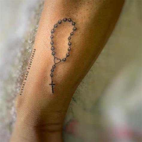 Kushal bane 8286726646 | Rosary tattoo, Purple tattoos, Cross necklace