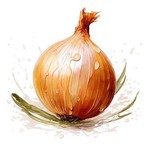 onion clipart  impressionistic art style vector svg en