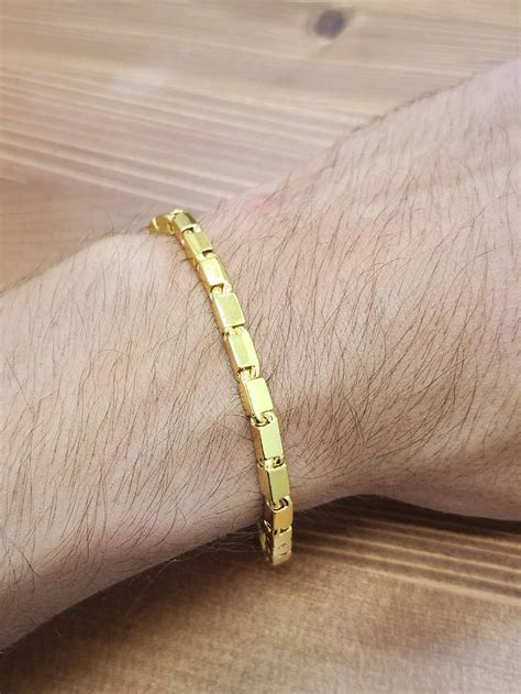 thai gold bar link bracelet