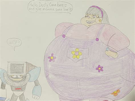 Big Momma Abby flirts with DustMan by protoman17 on DeviantArt