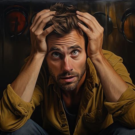 man   surprised expression   face    premium