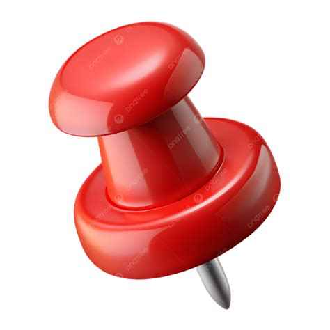 Red Push Pin 3d Icon, 3d Push Pin, Push Pin 3d Icon, 3d Icon Render PNG ...