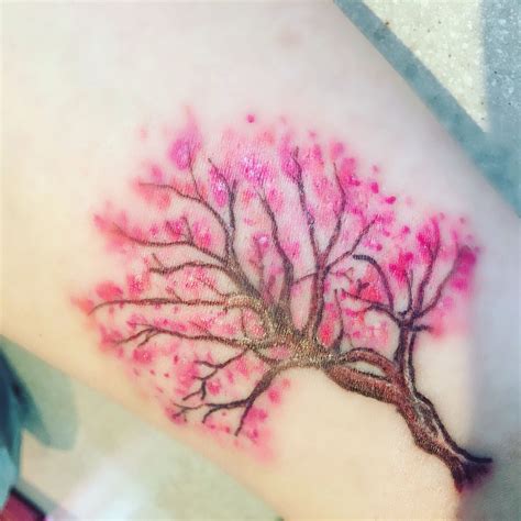 Weeping cherry blossom tree #pinktreetattoo #cherryblossomtattoo # ...