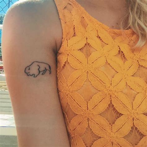 Buffalo outline Tattoo in 2024 | Tattoos, Tattoo stencils, Hip tattoo