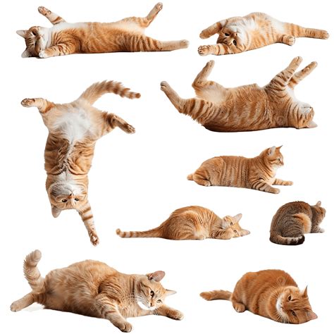 Cats In Different Moving Positions, Cat, Animals, Silhouette PNG
