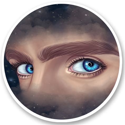 Купить стикер Космические глаза - Круглые стикеры