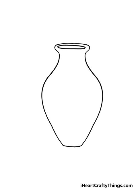 draw  flower vase step  step