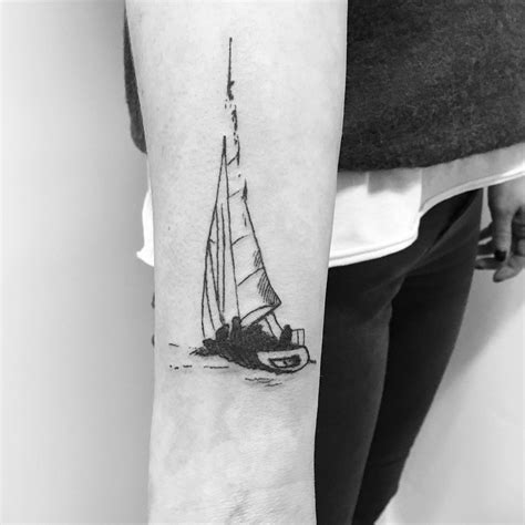 Sailing ship tattoo by Philipp Eid - Tattoogrid.net