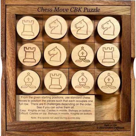 chess moves cbk puzzle  wood puzzles puzzle master