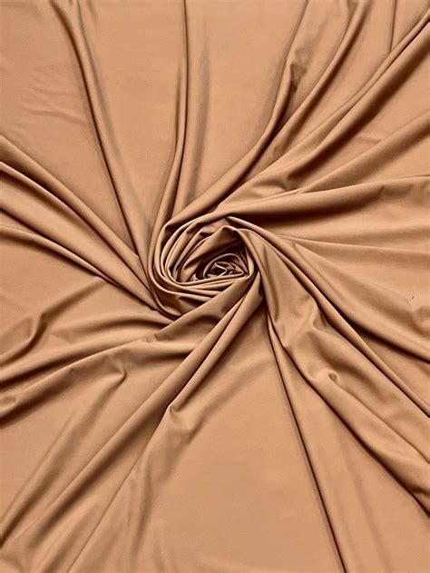 Matte Dark Nude, Skin Tone, Four Way Stretch Nylon Spandex Fabric by