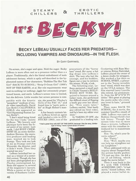 Becky LeBEAU : Biography and movies
