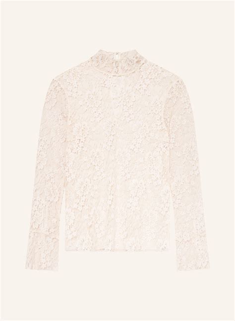 BAUM UND PFERDGARTEN Blusenshirt MEENA aus Lochspitze in nude