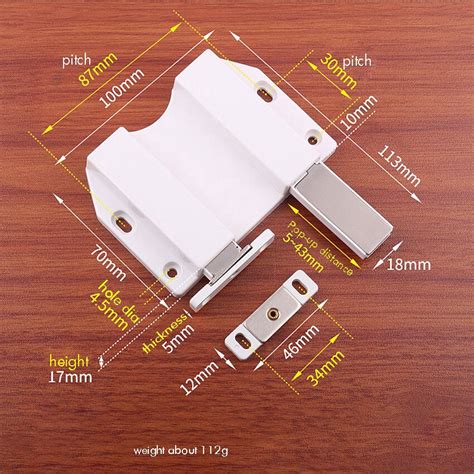 magnetic push latch heavy duty push  open abs strong suction double