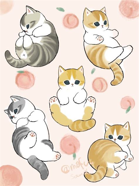 @mofu_sand | Cute drawings, Cat art, Cute poster